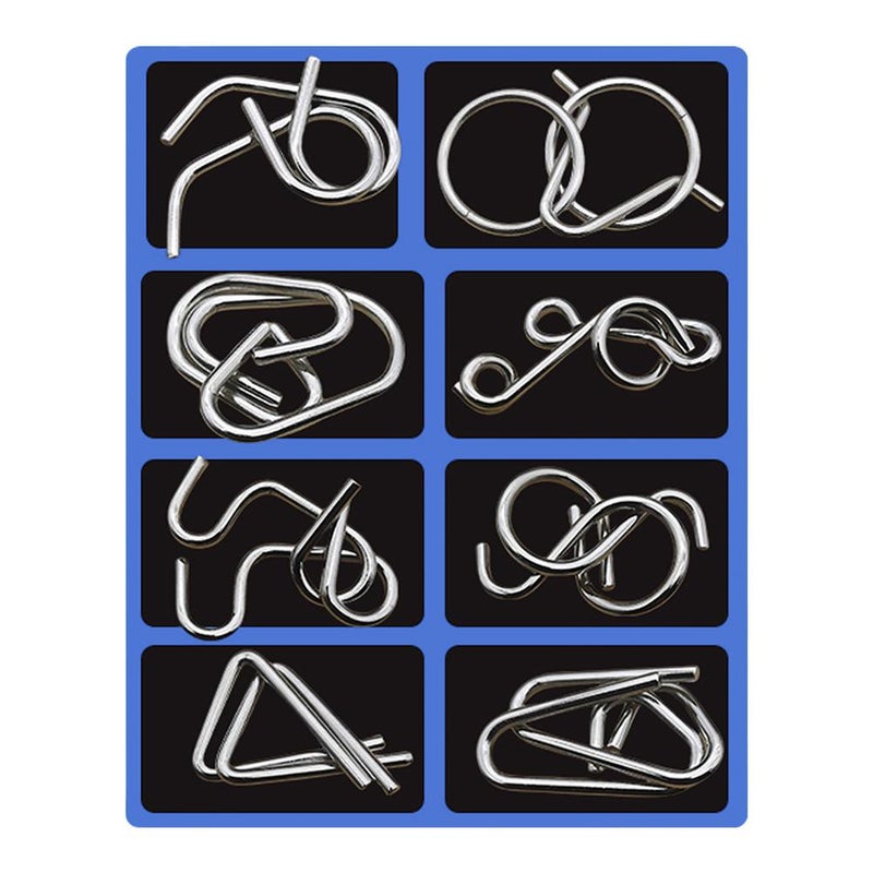 Children's Luban Lock Nine-Ring Puzzle Toy, 24-piece puzzle set, brain-teasing puzzle for students and the elderly.